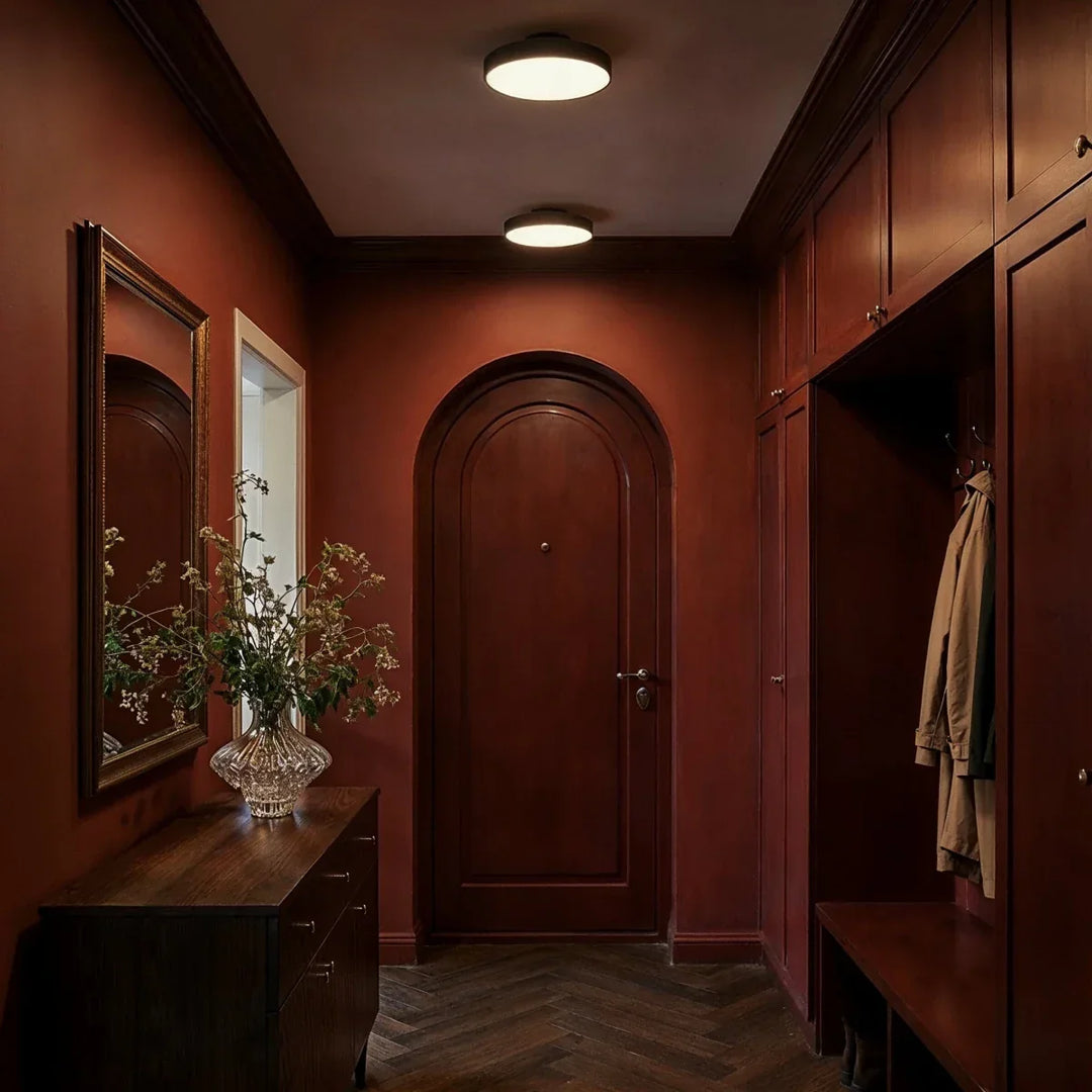 Semi-Flush LED Ceiling Light | Copper or Black, 15-30 cm