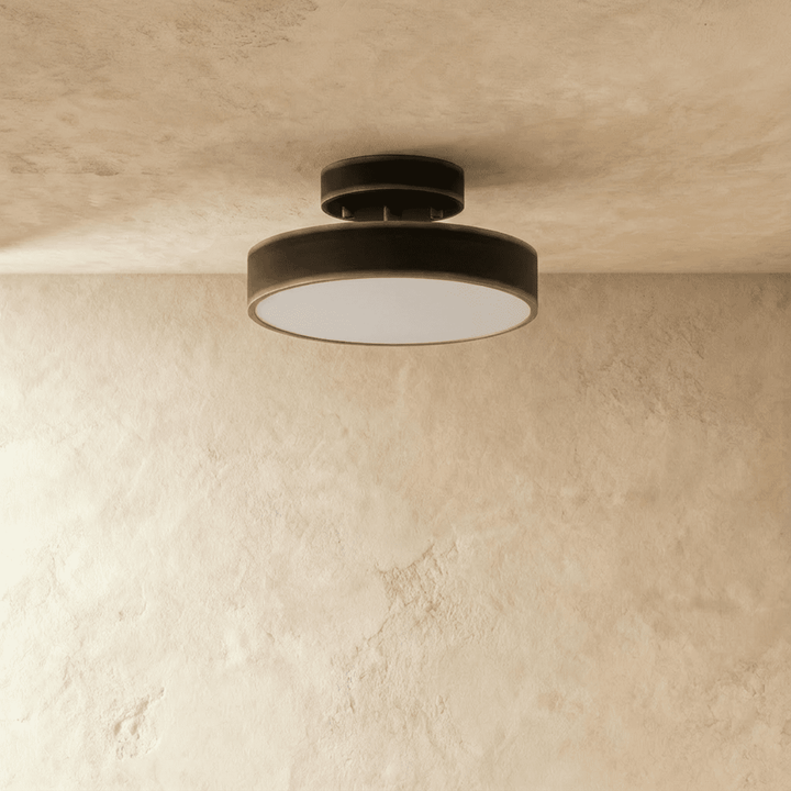 Semi-Flush LED Ceiling Light | Copper or Black, 15-30 cm