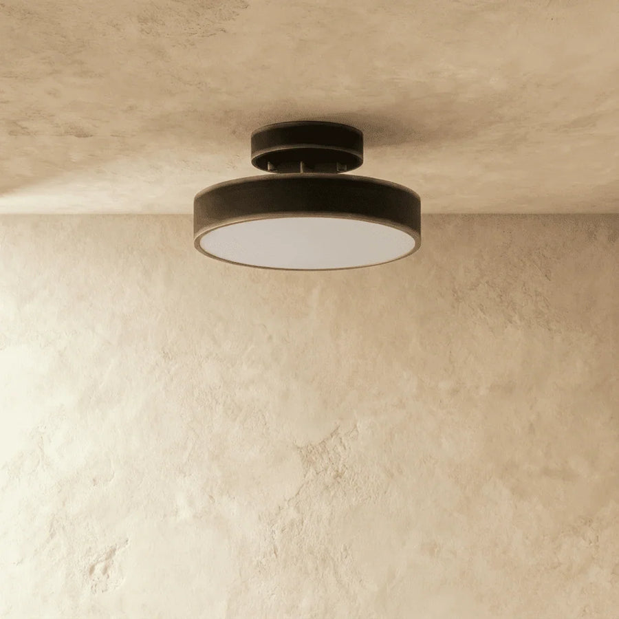 Semi-Flush LED Ceiling Light | Copper or Black, 15-30 cm