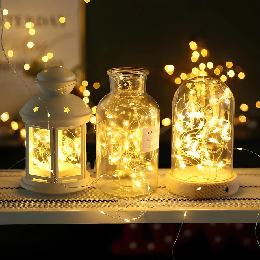 Solar Powered Outdoor String Fairy Lights