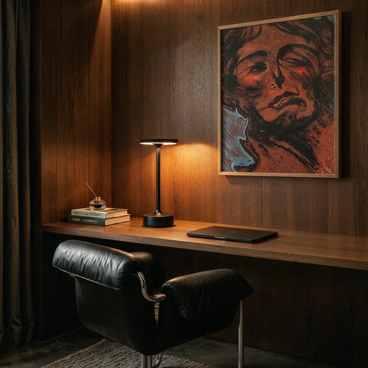 Rechargeable Metal Table Lamp | Cordless, Black, Gold or Silver