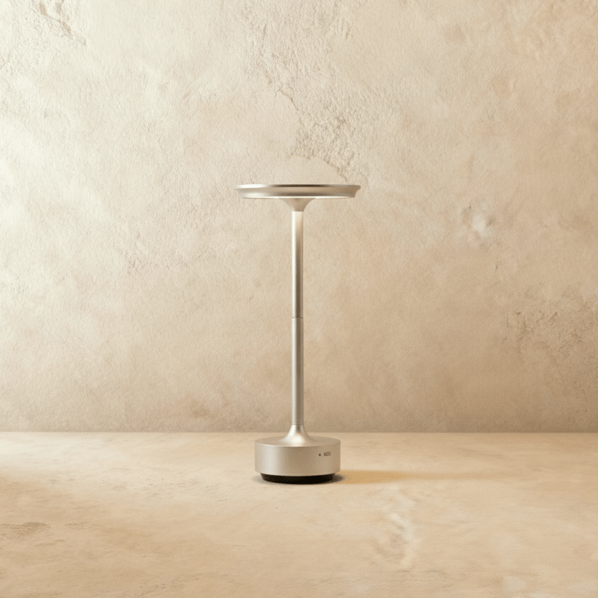 Rechargeable Metal Table Lamp | Cordless, Black, Gold or Silver
