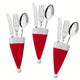 Felt Santa hat cutlery holders