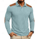 Men's Long-Sleeve Colour-Block Summer Polo Shirt – image 4