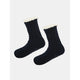 Sherpa-lined cable knit slipper socks