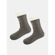 Sherpa-lined cable knit slipper socks