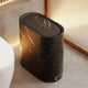 Slim Oval Bathroom Bin with Lid