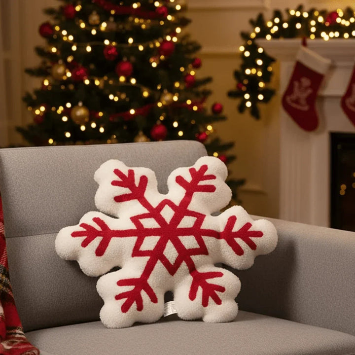 Snowflake sherpa cushion