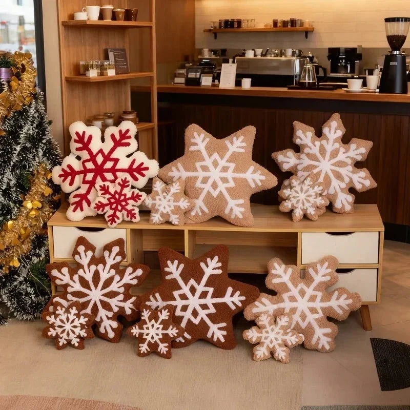 Snowflake sherpa cushion