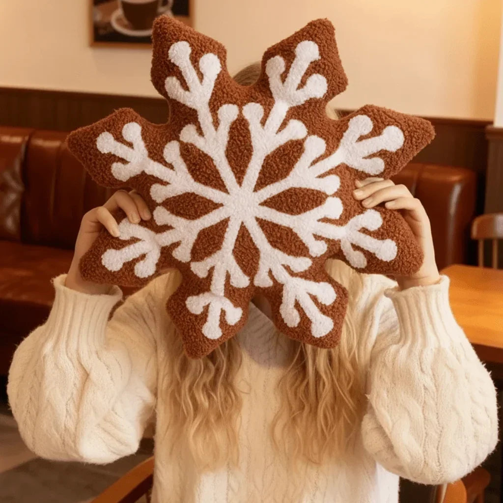 Snowflake sherpa cushion
