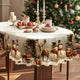 Snowman and reindeer Christmas tablecloth