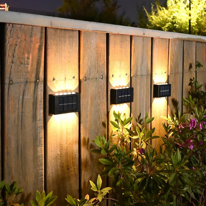 Solar Motion Sensor Wall Lights | V-Beam, Set of 4 or 8