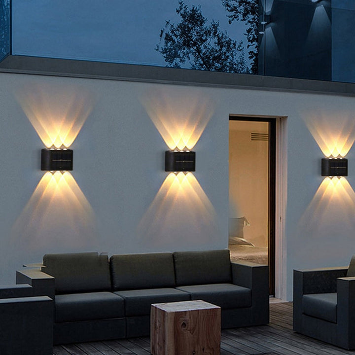 Solar Motion Sensor Wall Lights | V-Beam, Set of 4 or 8