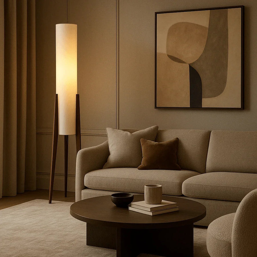 Solid Walnut Floor Lamp, view 2