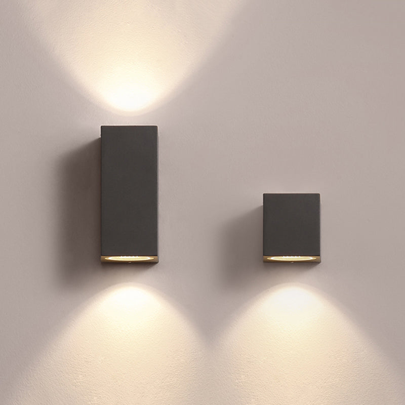Black up and down wall light