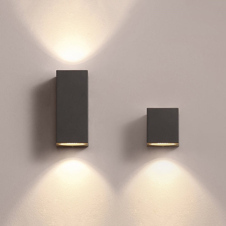 Black up and down wall light