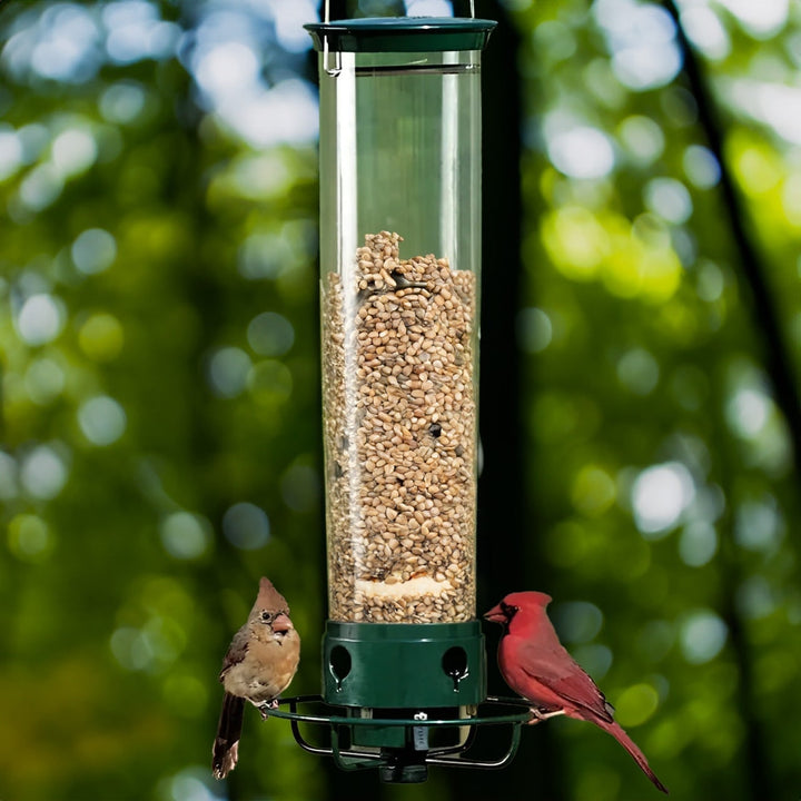 Squirrel-resistant tube bird feeder