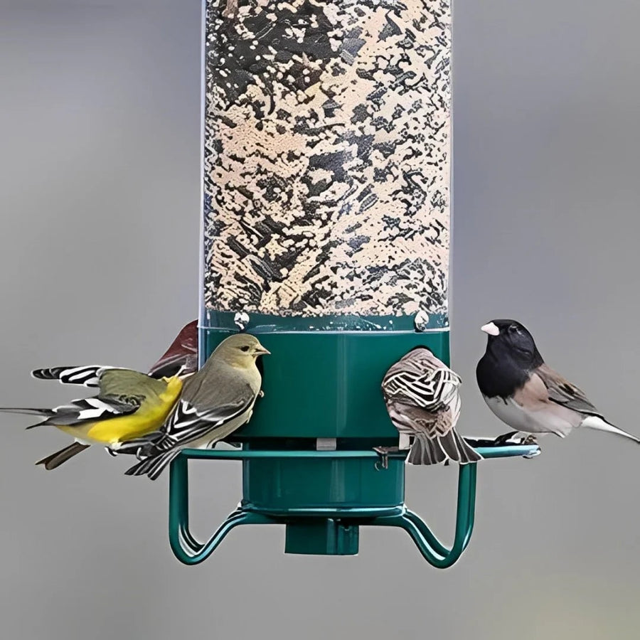 Squirrel-resistant tube bird feeder
