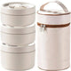 Stackable insulated lunch pots with carry bag