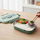 Stainless steel bento box with lidded bowl