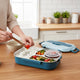Stainless steel bento box with lidded bowl