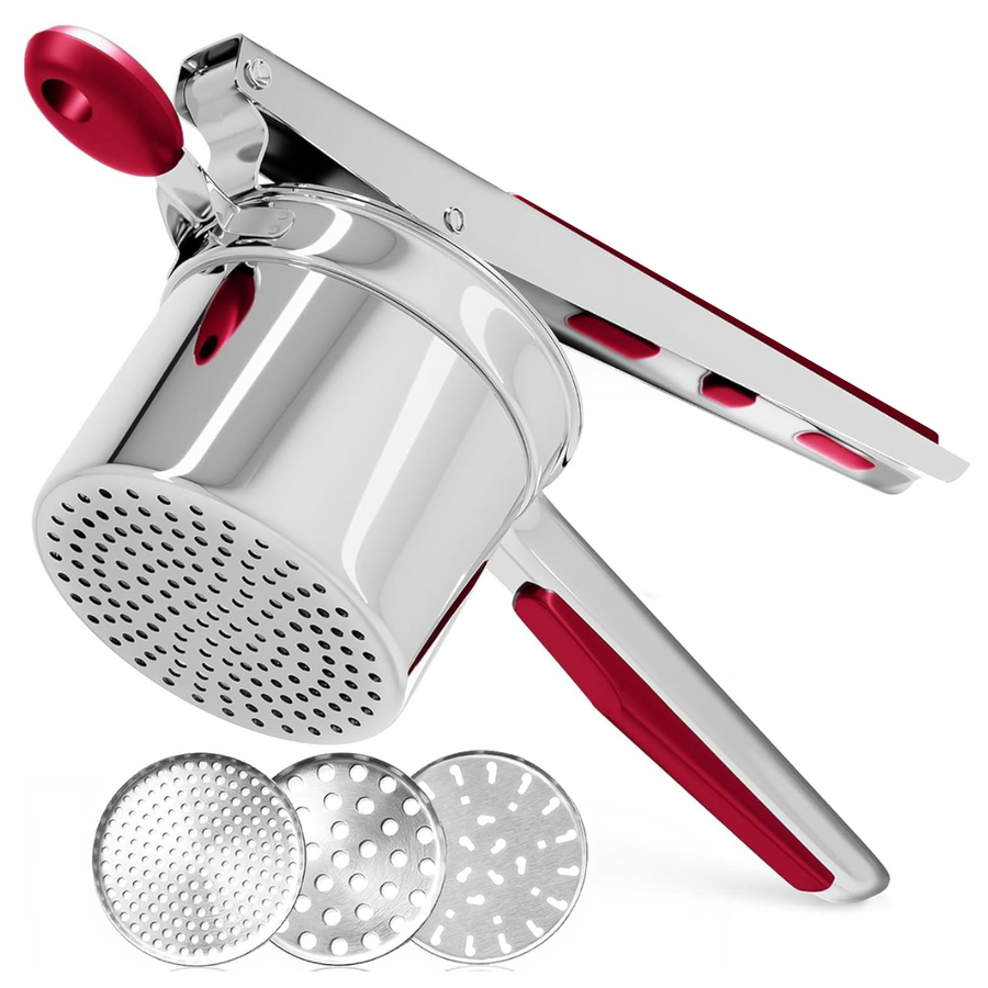 Stainless steel potato ricer