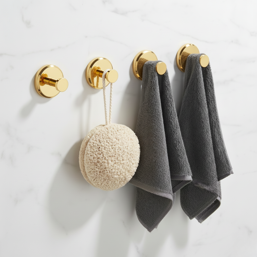 Suction Towel Hooks | Set of 4, No Drilling