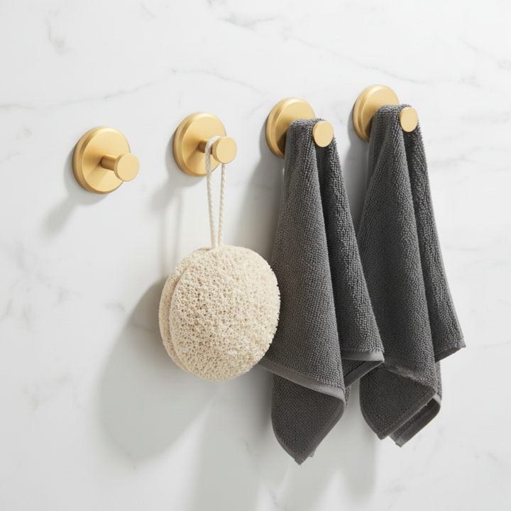Suction Towel Hooks | Set of 4, No Drilling