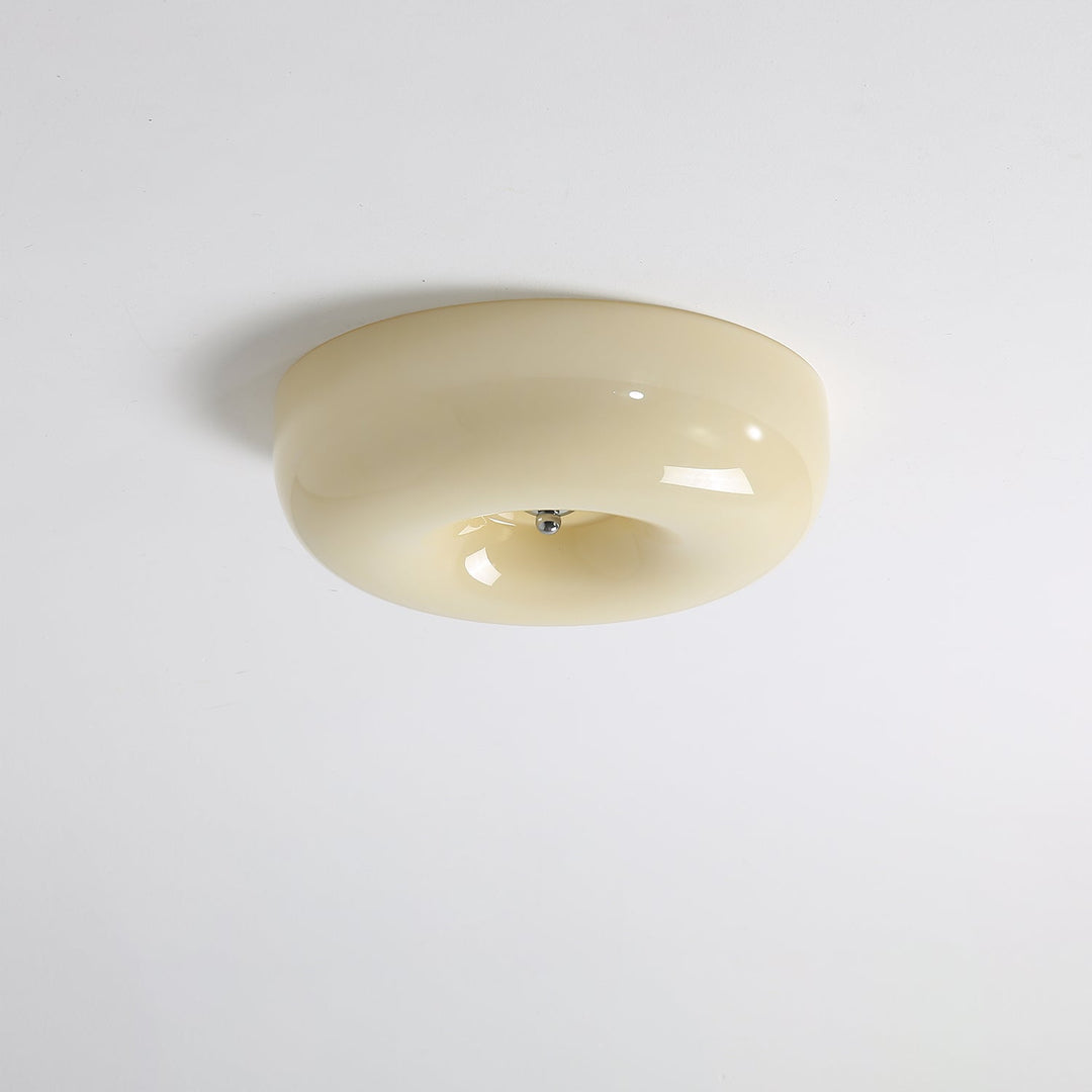 Swirl glass flush ceiling light