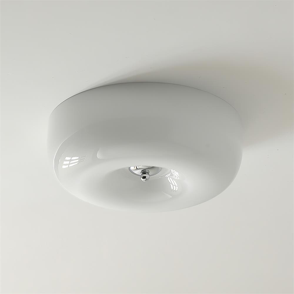 Swirl glass flush ceiling light