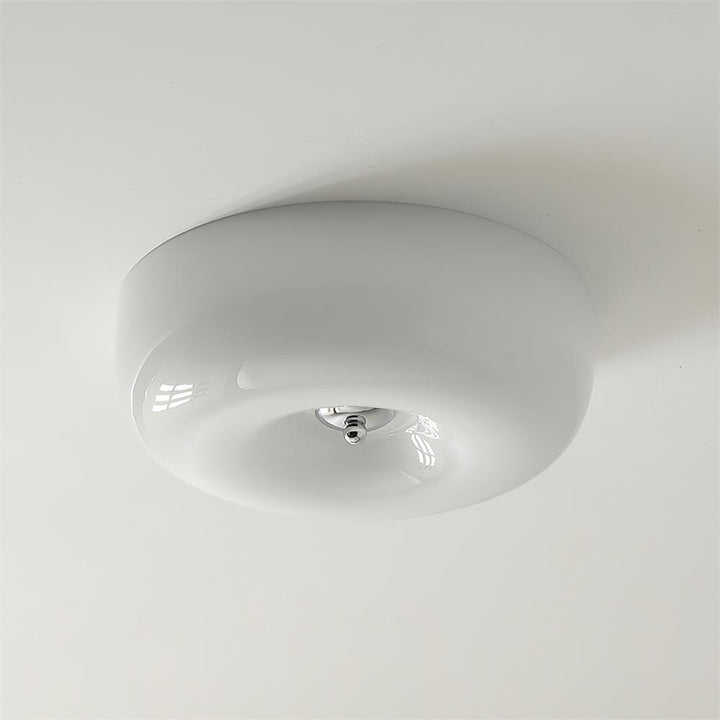 Swirl glass flush ceiling light