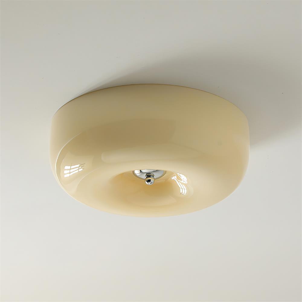 Swirl glass flush ceiling light