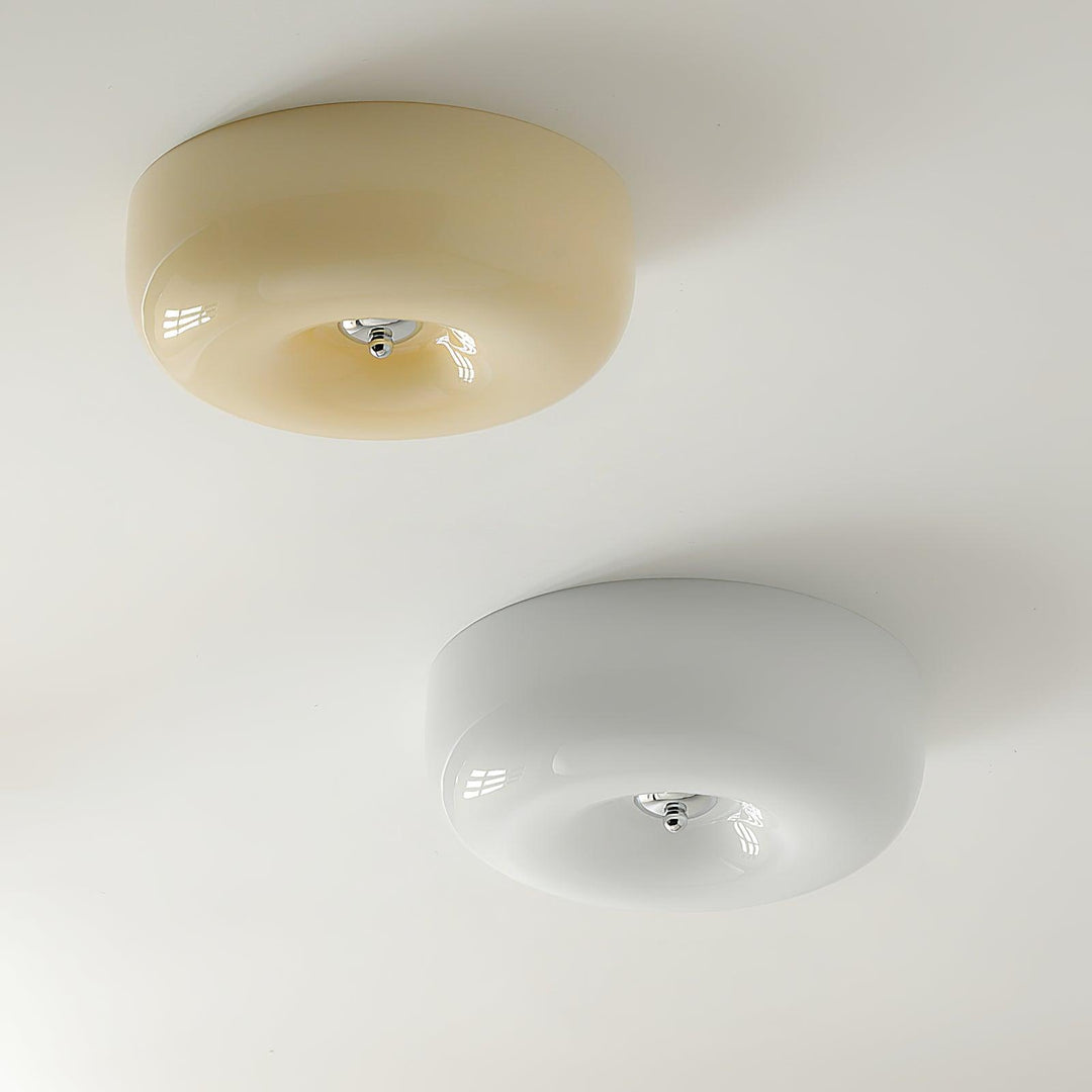 Swirl glass flush ceiling light