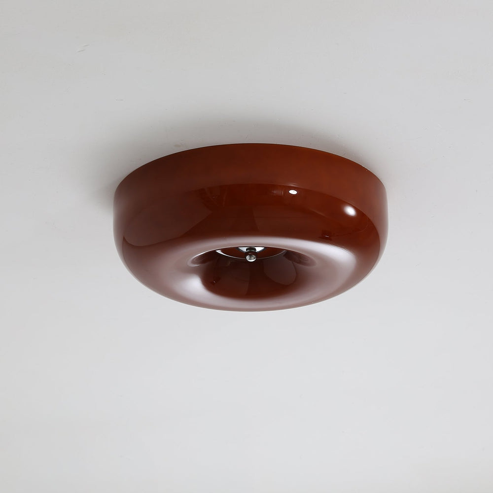 Swirl glass flush ceiling light