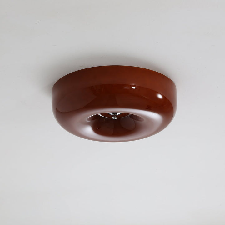 Swirl glass flush ceiling light