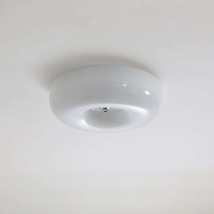 Swirl glass flush ceiling light