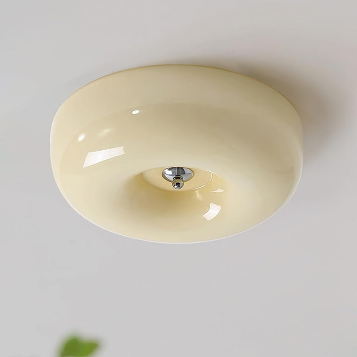 Swirl glass flush ceiling light