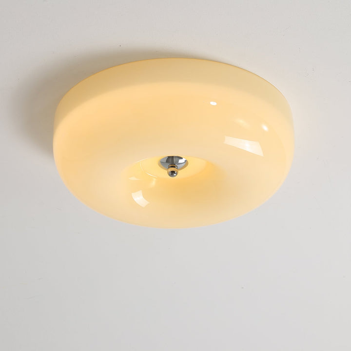 Swirl glass flush ceiling light