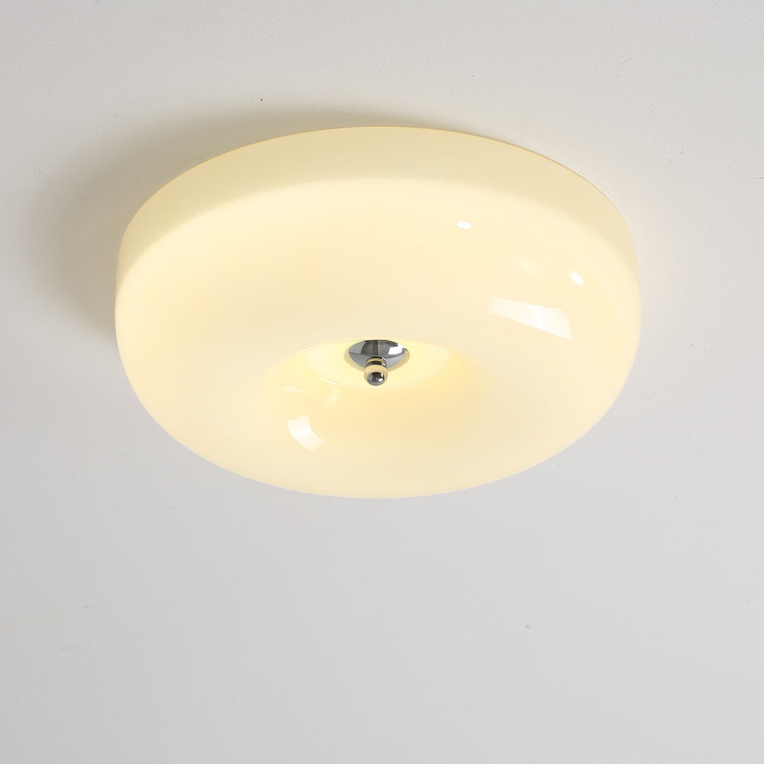 Swirl glass flush ceiling light