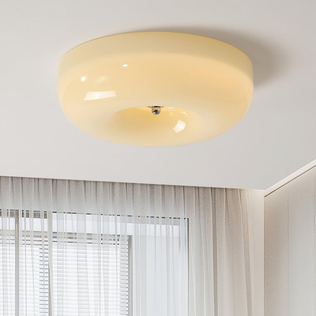 Swirl glass flush ceiling light