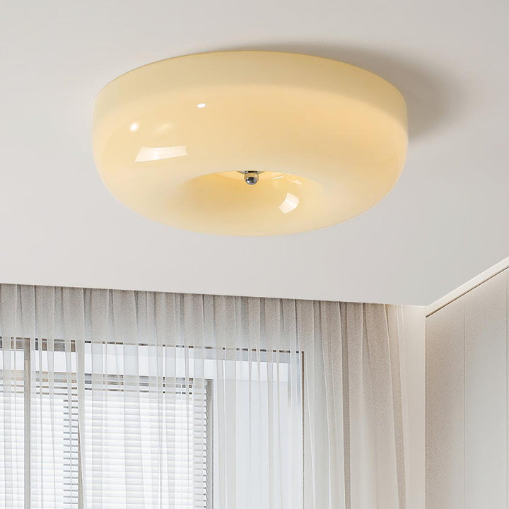 Swirl glass flush ceiling light