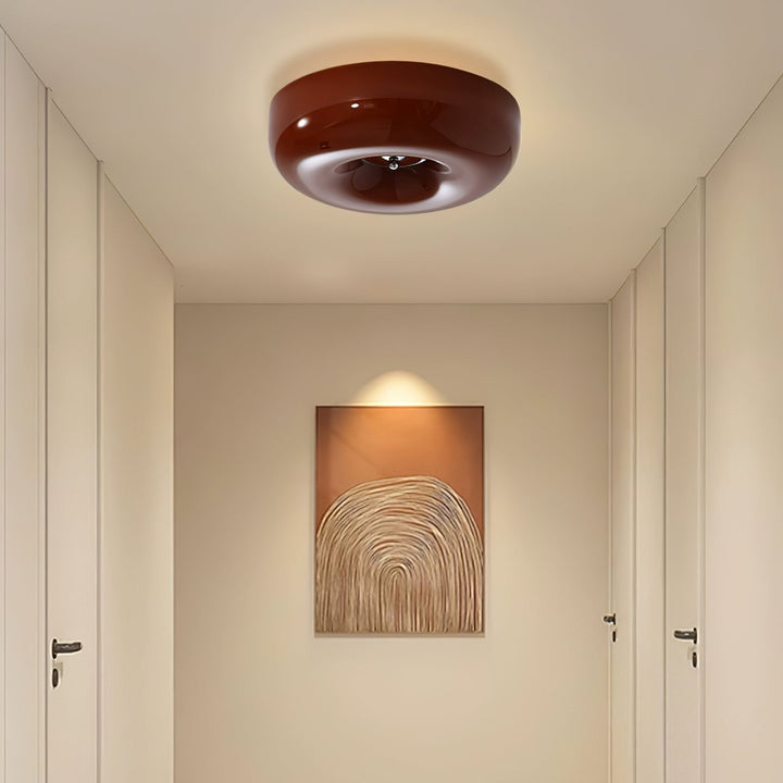 Swirl glass flush ceiling light