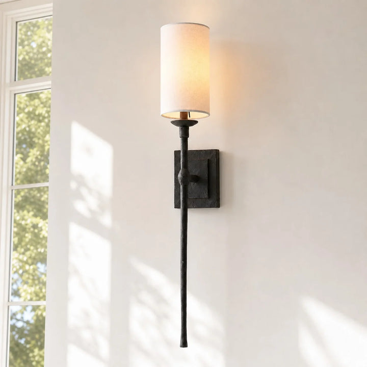 Tall Metal Rod Wall Light