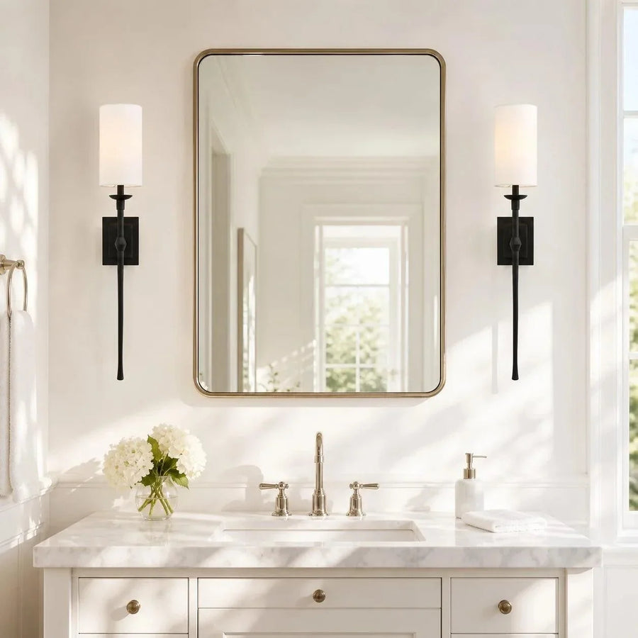 Tall Metal Rod Wall Light