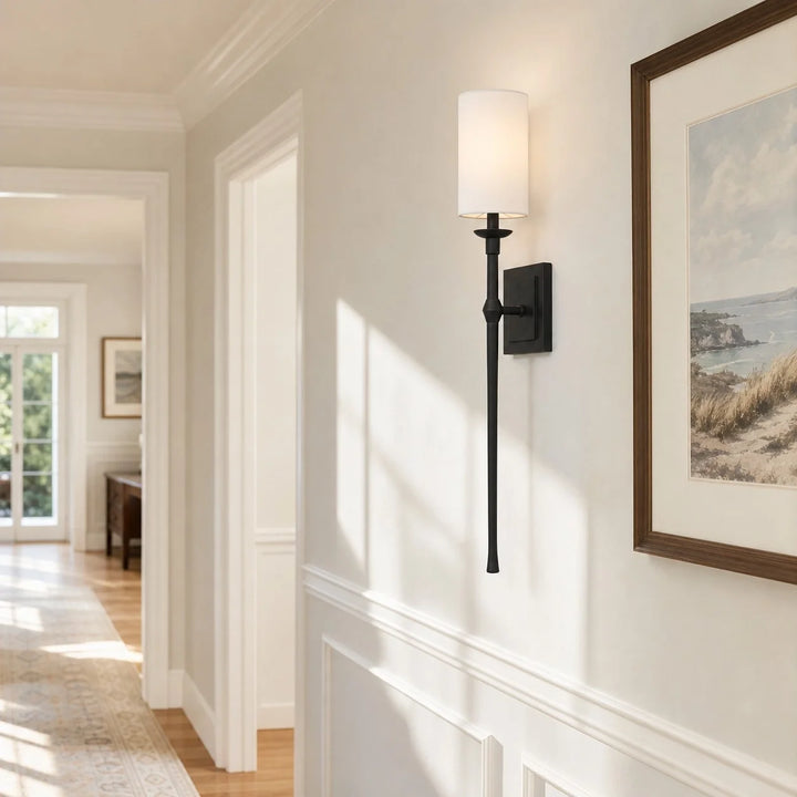 Tall Metal Rod Wall Light