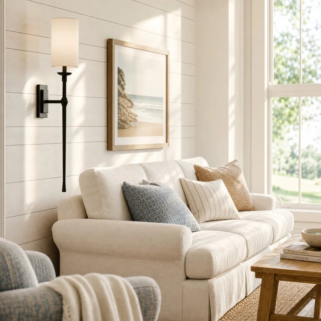 Tall Metal Rod Wall Light