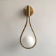 Teardrop Wall Light with Opal Globe | Black, Gold or Silver