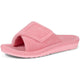 Terry open-toe slippers with adjustable strap