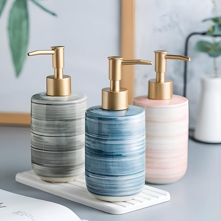 Textured Ceramic Soap Dispenser