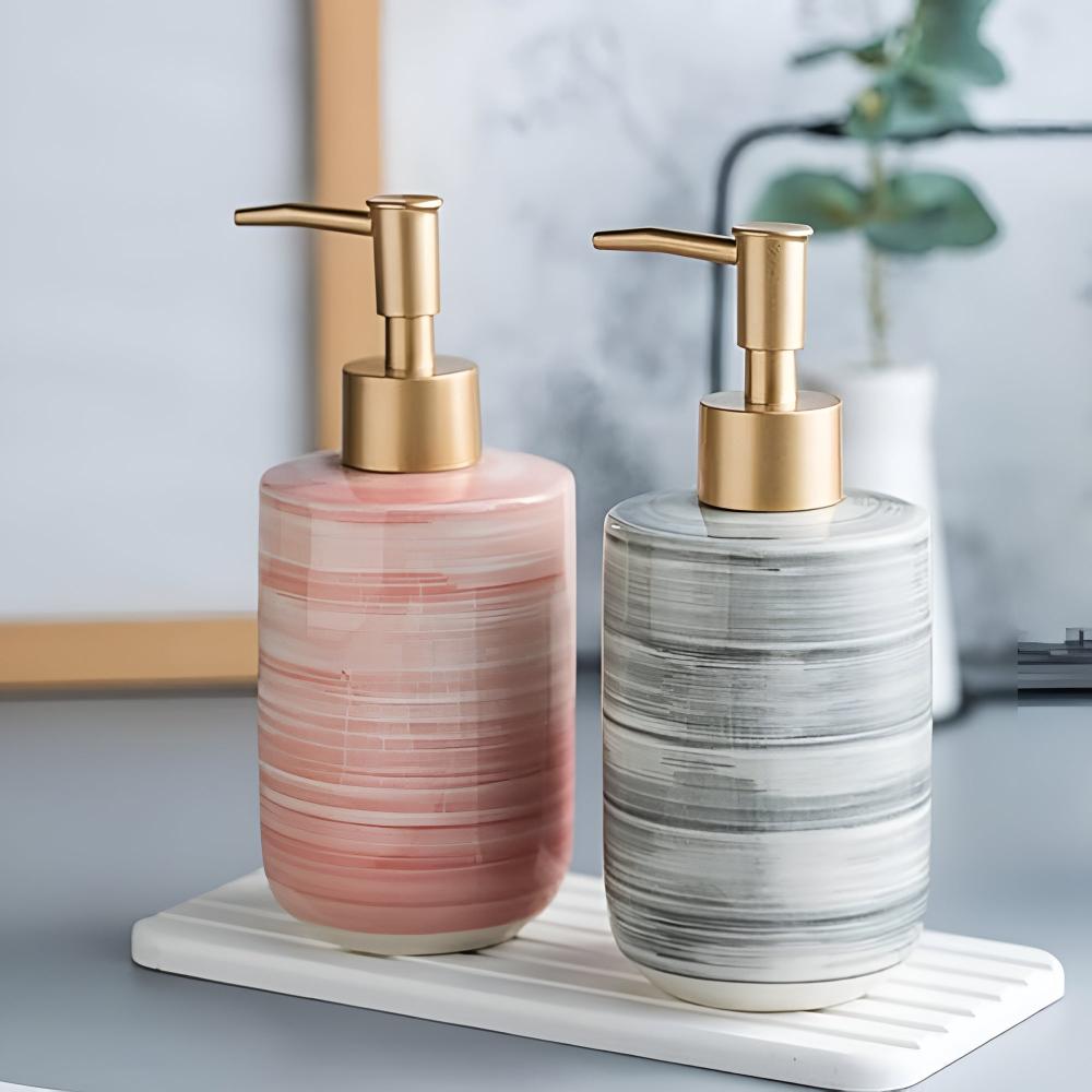 Textured Ceramic Soap Dispenser